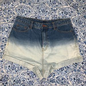 Molly Green High Waisted Ombré Jean Shorts